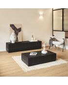 Table basse Doric 2 tiroirs noir/anthracite - 110x60x28cm