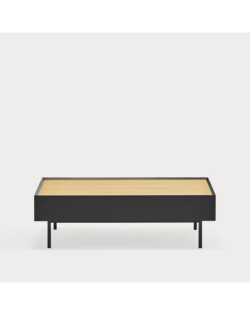 Table basse Arista 2 tiroirs noire - 110x60x34cm