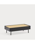 Mesita Arista 2 cajones negra - 110x60x34 cm