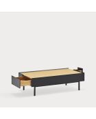 Mesita Arista 2 cajones negra - 110x60x34 cm