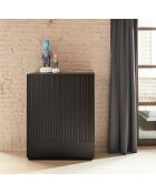 Doric bijzetkast 2 deuren en 2 laden zwart/antraciet - 92x46x120cm