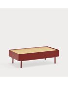 Arista Couchtisch mit 2 Schubladen burgunderrot - 110x60x34cm