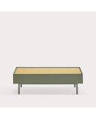 Arista Couchtisch 2 Schubladen grün - 110x60x34cm