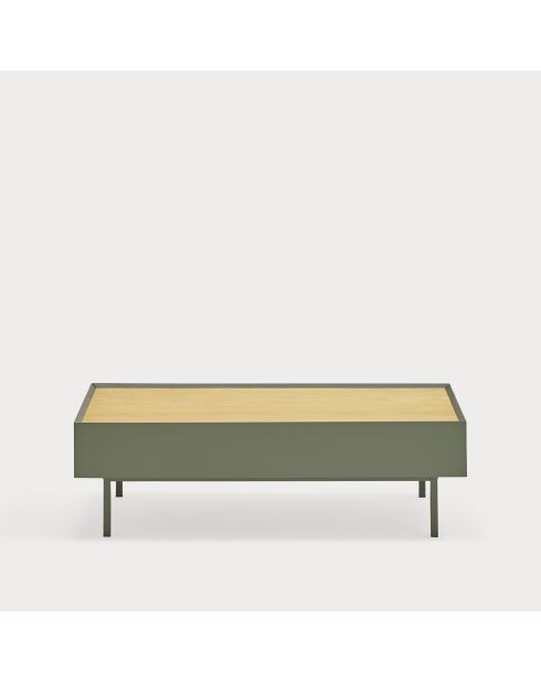 Arista Couchtisch 2 Schubladen grün - 110x60x34cm