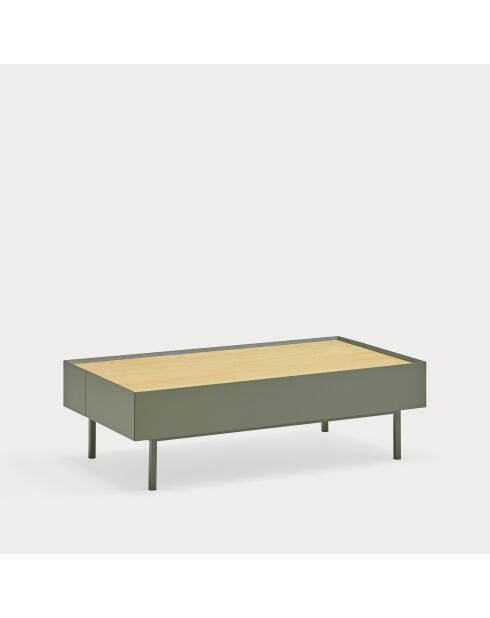 Arista Couchtisch 2 Schubladen grün - 110x60x34cm