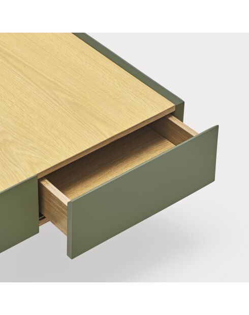 Arista Couchtisch 2 Schubladen grün - 110x60x34cm
