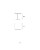 Table d'appoint Arq noire - 480x480x480cm