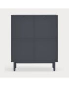 Mobile laterale Corvo 3 ante, 3 cassetti e 1 nicchia in grigio antracite - 100x40x120cm