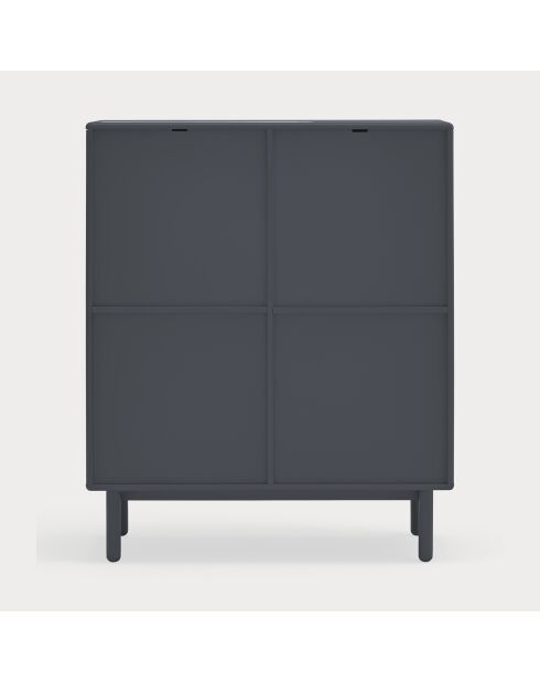 Corvo Beistellschrank 3 Türen, 3 Schubladen und 1 Nische in Anthrazitgrau - 100x40x120cm