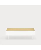 Table basse Arista 2 tiroirs blanche - 110x60x34cm