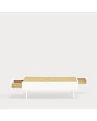 Table basse Arista 2 tiroirs blanche - 110x60x34cm