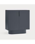 Totem Beistellschrank 2 Türen Anthrazitgrau - 110x47x114cm