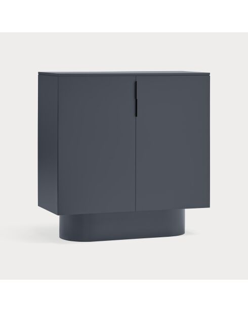 Totem Beistellschrank 2 Türen Anthrazitgrau - 110x47x114cm