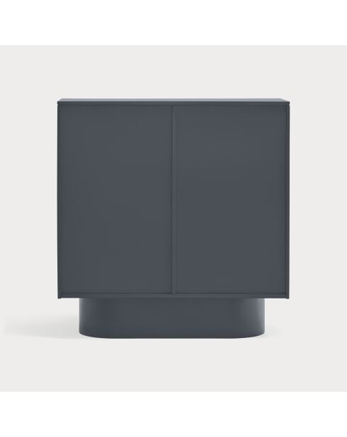 Totem Beistellschrank 2 Türen Anthrazitgrau - 110x47x114cm