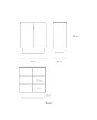 Totem Beistellschrank 2 Türen Anthrazitgrau - 110x47x114cm
