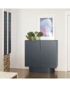 Totem Beistellschrank 2 Türen Anthrazitgrau - 110x47x114cm