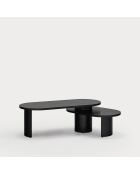 Mesita negra - 120/85x50/50x42/32 cm