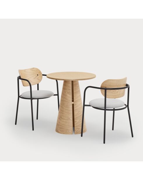 Table d'appoint haute Cep naturelle - 65x65x75cm