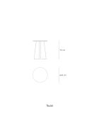 Table d'appoint haute Cep naturelle - 65x65x75cm