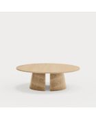 Table basse ronde Cep naturelle - 110x110x36.5cm