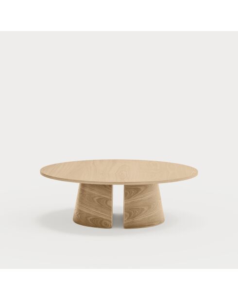 Table basse ronde Cep naturelle - 110x110x36.5cm