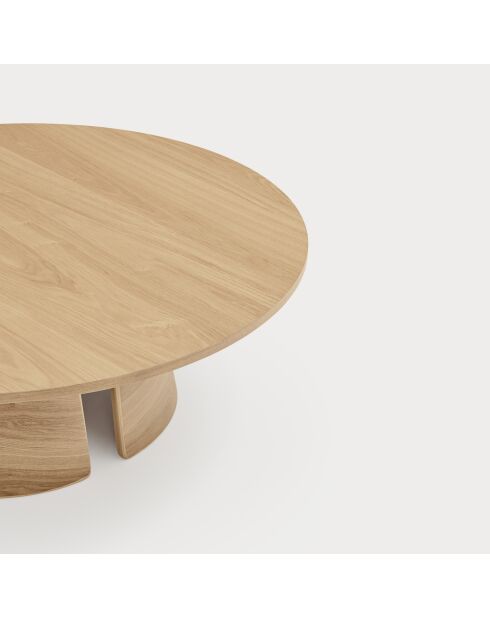 Table basse ronde Cep naturelle - 110x110x36.5cm