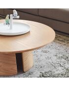 Table basse ronde Cep naturelle - 110x110x36.5cm