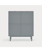 Mobile laterale Corvo 3 ante, 3 cassetti e 1 nicchia grigio perla - 100x40x120cm