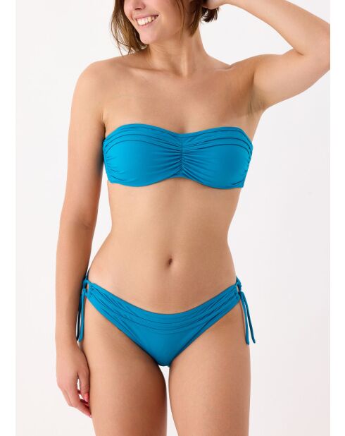 Grace blauwe bandeau-bikinitop