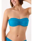 Grace blaues Bandeau-Bikinioberteil