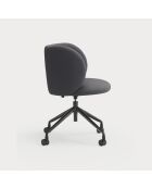 Chaise à roulettes Mogi 60107 gris foncé - 59x56x49/81cm