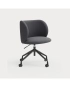 Chaise à roulettes Mogi 60107 gris foncé - 59x56x49/81cm