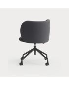 Chaise à roulettes Mogi 60107 gris foncé - 59x56x49/81cm