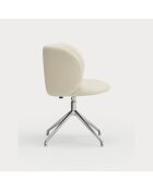 2 sedie Mogi 107-1049 beige con gambe cromate - 59x56x49/81cm