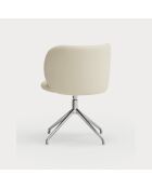 2 sedie Mogi 107-1049 beige con gambe cromate - 59x56x49/81cm