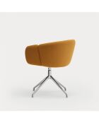 2 chaises avec accoudoirs Add 62095 moutardes avec pieds chromés - 56x58x47/75cm