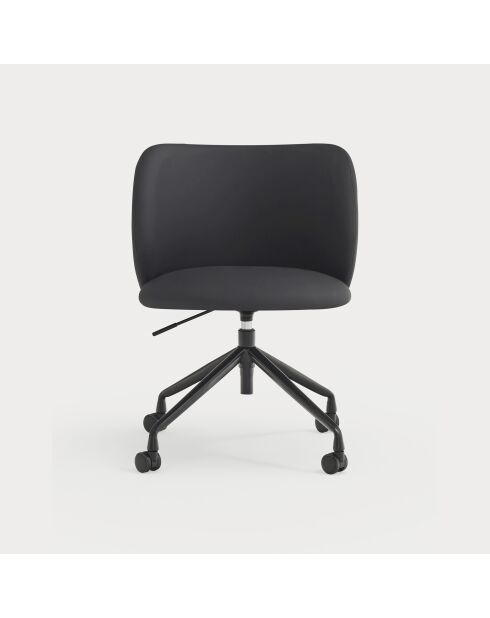 Chaise à roulettes Mogi 107-9035 noire - 59x56x49/81cm