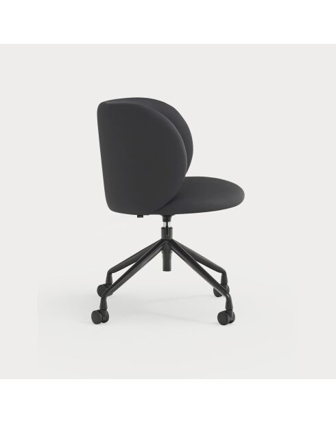 Chaise à roulettes Mogi 107-9035 noire - 59x56x49/81cm