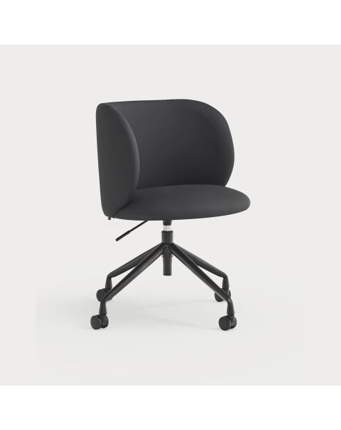 Chaise à roulettes Mogi 107-9035 noire - 59x56x49/81cm