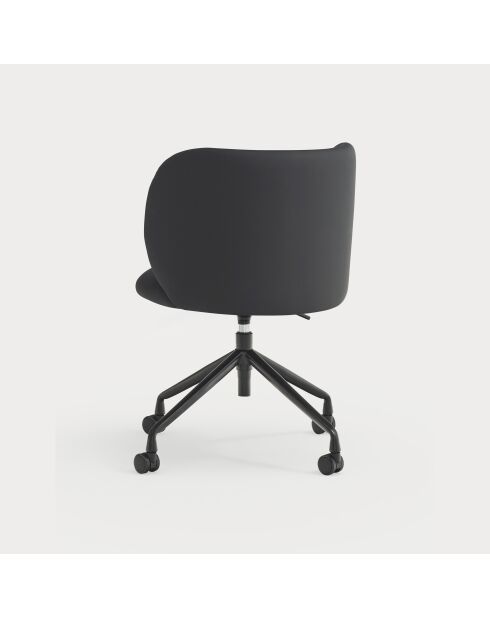 Chaise à roulettes Mogi 107-9035 noire - 59x56x49/81cm