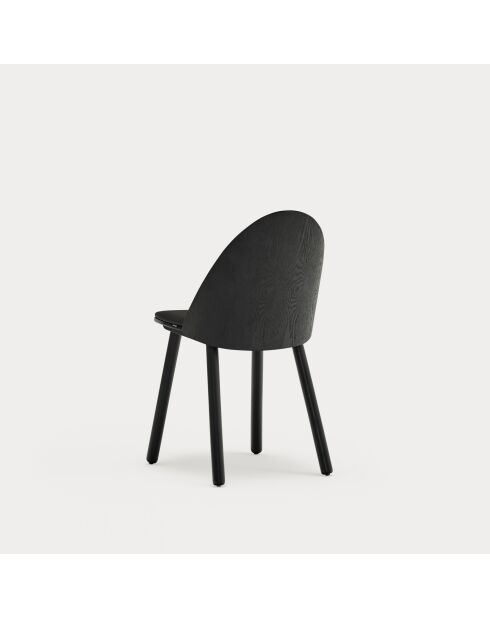 2 chaises Uma noires - 50x51x45/83cm