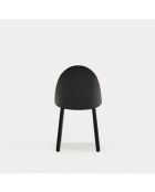 2 chaises Uma noires - 50x51x45/83cm