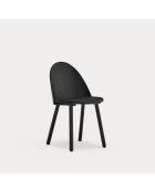 2 chaises Uma noires - 50x51x45/83cm