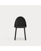 2 chaises Uma noires - 50x51x45/83cm