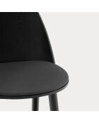 2 chaises Uma noires - 50x51x45/83cm