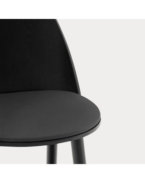 2 chaises Uma noires - 50x51x45/83cm