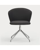 2 Add 107-9035 schwarze Stühle mit verchromten Beinen — 56 x 58 x 48/81 cm