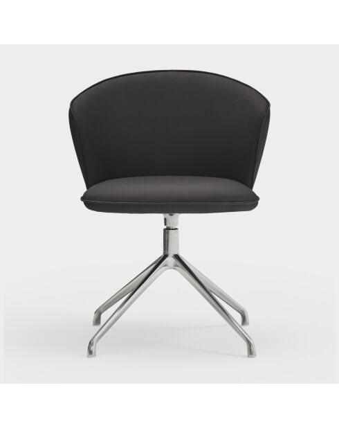 2 Add 107-9035 zwarte stoelen met chromen poten - 56x58x48/81cm
