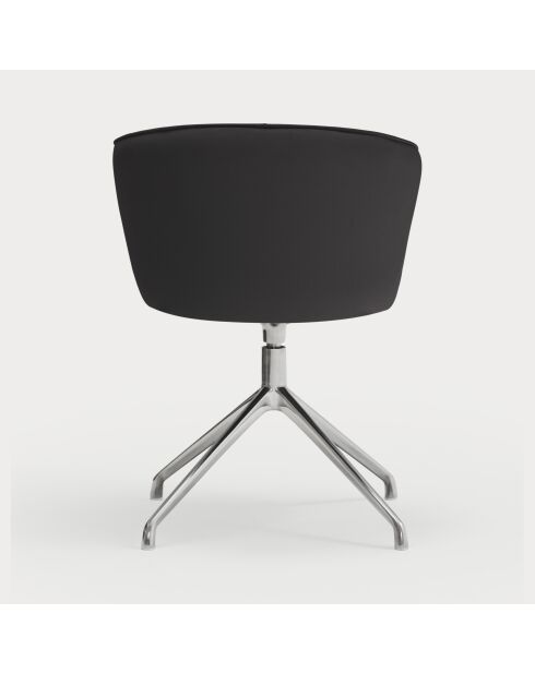 2 Add 107-9035 zwarte stoelen met chromen poten - 56x58x48/81cm