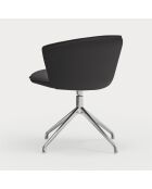 2 Add 107-9035 schwarze Stühle mit verchromten Beinen — 56 x 58 x 48/81 cm